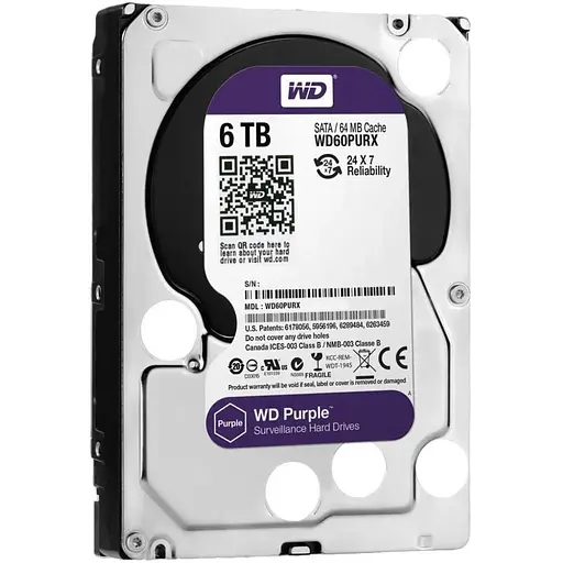 Жесткий диск Western Digital Purple 6TB (WD60PURX) - фото 1