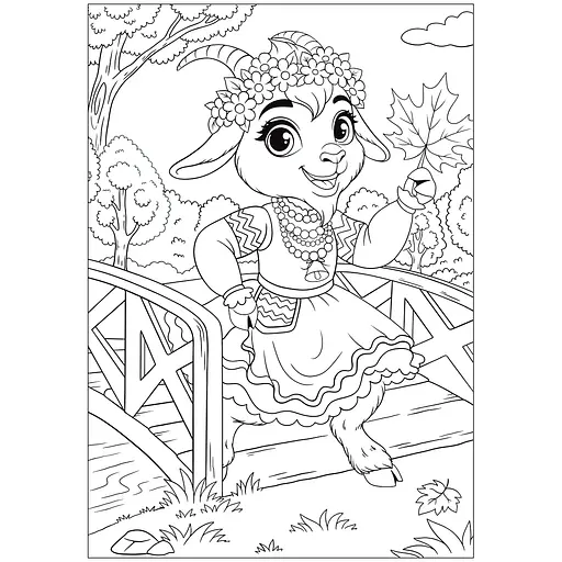 Розмальовка А4 1Вересня  Коза-дереза 12 сторінок (743373) - фото 3