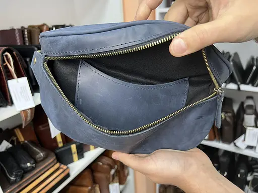 Шкіряна чоловіча сумка Newery 13х26х7 см sum0023824 - фото 4