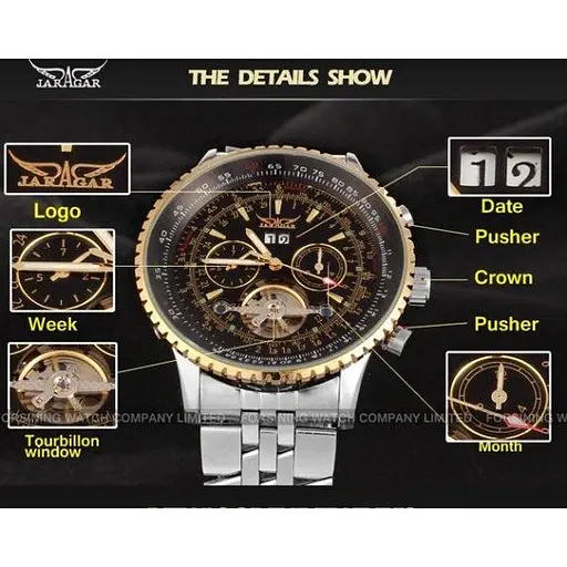 Чоловічий наручний механічний годинник Jaragar Luxury - фото 5