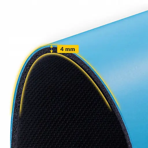 Коврик (мат) спортивный 4FIZJO PU 183 x 68 x 0.4 см для йоги и фитнеса 4FJ0588 Blue (P-5907739319555) - фото 2