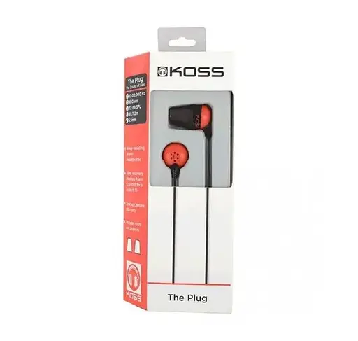 Наушники In-Ear The Plug Noise Isolating, 3.5 mini-jack, красный Koss teh0024849 - фото 4