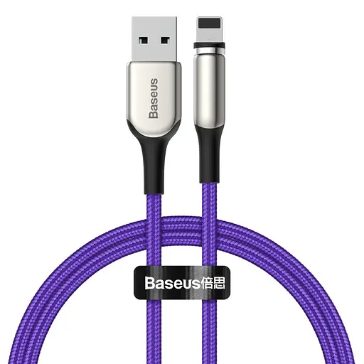 Кабель Baseus Lightning Zinc Magnetic (Charging) 1 м фиолетовый - фото 1