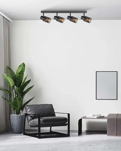 Світильник поворотний, спот Goldlux 331540 Rebecca E14 4x8W IP20 чорний - фото 2