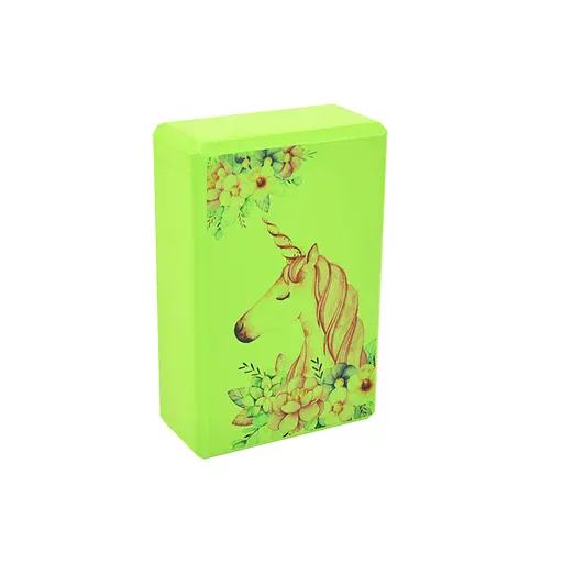 Блок для йоги Єдиноріг Bambi MS 0858-14(Green) EVA 23 х 15 х 7,5 см - фото 1