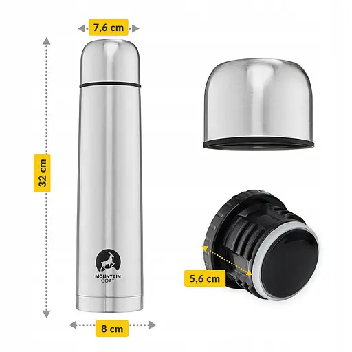 Термос Mountain Goat 1 л Silver (P-5907739315755) - фото 6