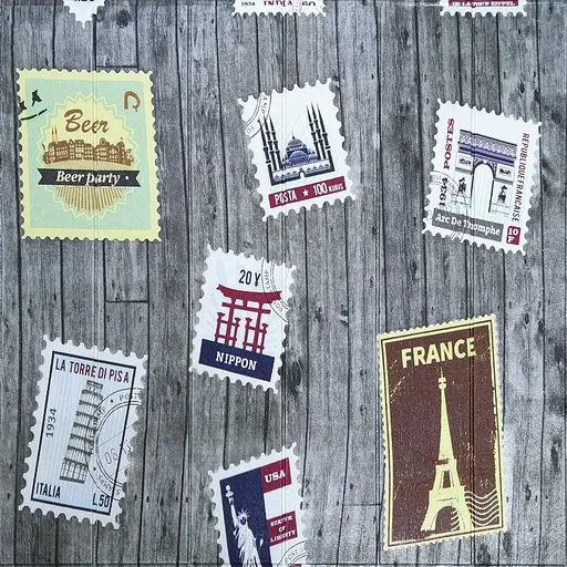 Самоклеющаяся 3D панель 700х700х4мм Почтовые марки (091) SW-00001152 - фото 1