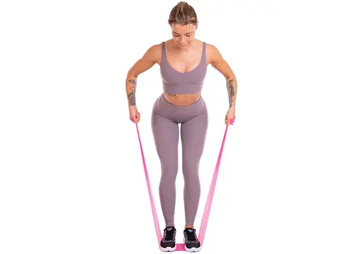 Эластичная лента-резинка EasyFit для пилатеса, фитнеса, йоги и реабилитации 0.5 мм Желтая (EF-1673-Y) - фото 4