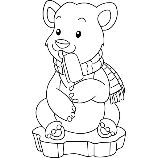 Детская раскраска ArtCraft Белый мишка 25х30 см (15117-AC) - фото 2