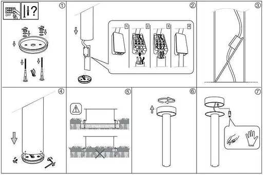 Парковий світильник Ideal Lux TESLA PT4 SMALL ANTRACITE (153193) - фото 3