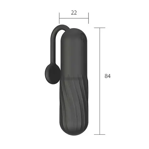 Виброшарик с хвостиком 10 режимов USB 8,4 см Черный K0600-1 - фото 3