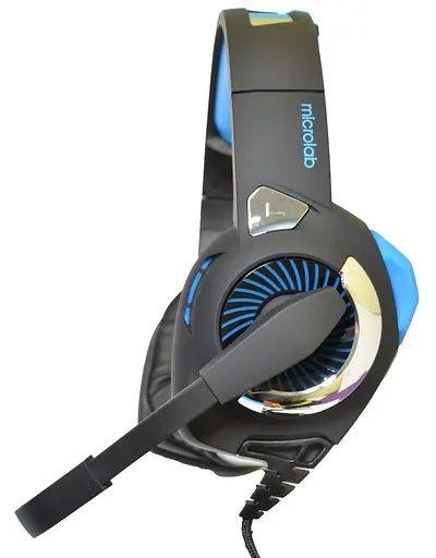 Гарнітура Microlab G4 3.5 мм+USB Black-Blue - фото 5