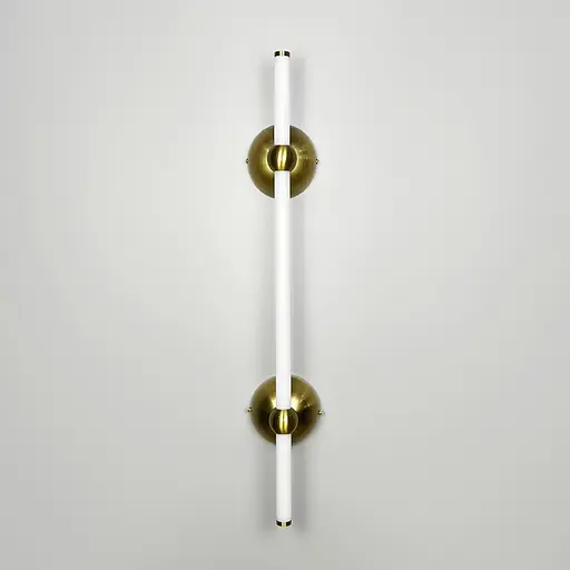 Линейное бра в латунном корпусе с двумя креплениями 62 см Line F Арт. WJ023/600-2 AB - фото 4