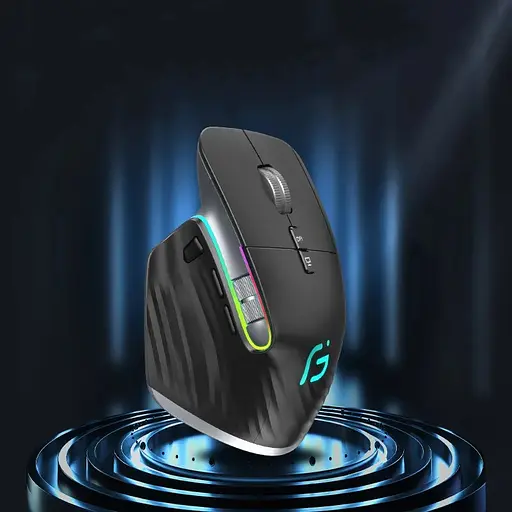 Компьютерная мышь Gamous M10 беспроводная бесшумная с аккумулятором и подсветкой 2,4G+Bluetooth Black - фото 9