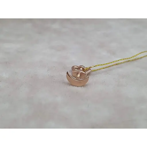 Золотая моносерьга-пуссета Платон Луна. 1С288/00Б - фото 2