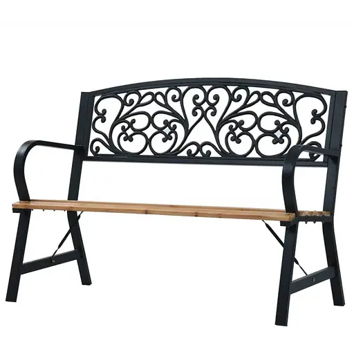 Скамейка для сада Chomik Garden Line Sunny с декоративной спинкой - фото 6