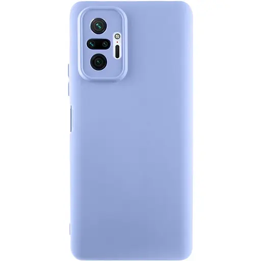 Чехол TPU Getman Liquid Silk Full Camera для Xiaomi Redmi Note 10 Pro / 10 Pro Max Сиреневый / Light purple