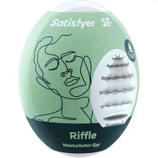 Мастурбатор яйце Satisfyer Egg Single Riffle білий