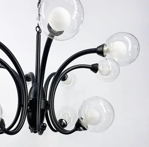 Дизайнерська підвісна люстра із подвійним плафоном Line.F Кількість ламп 9 - фото 5