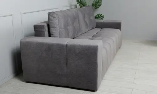 Диван прямой Брандо раскладной темно-серый - фото 4