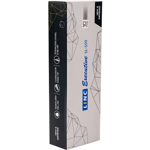Набор ручек Linc гелевых Executive 0.55 мм черный 10 шт. (420439) - фото 3