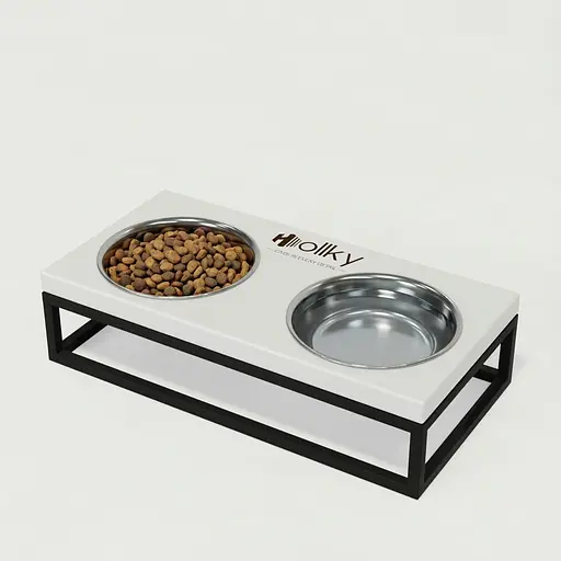 Hollky Base S — миски на підставці для маленьких собак та котів (2 × 0,45 л)