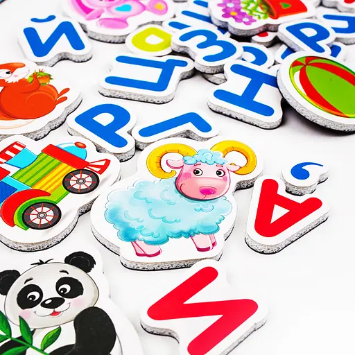 Детская настольная игра "Азбука с магнитной доской" VT5412-01 буквы на магнитах - фото 4