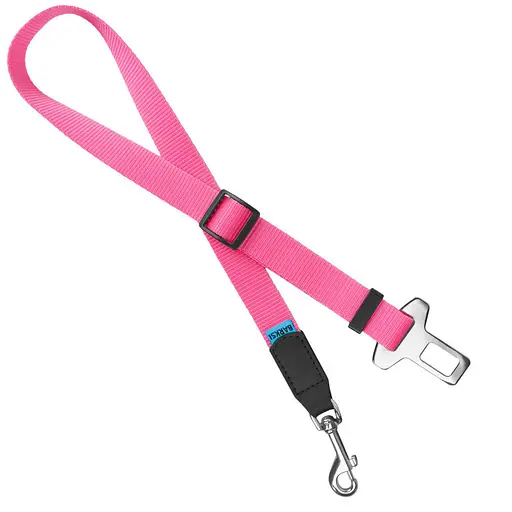 Ремінь автомобільний для кріплення собак Barksi рожевий - фото 1