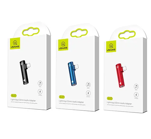 Конвертер Usams lightning to lightning/3.5 мм US-SJ276 AU07 - фото 2