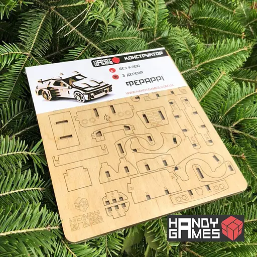 Дерев'яний конструктор Фераррі 53 деталі - фото 3