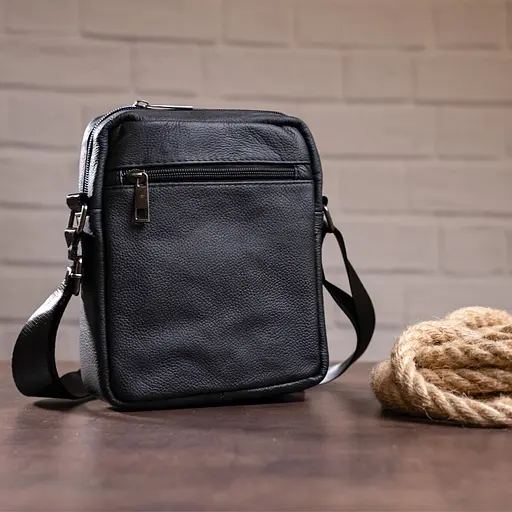 Чоловіча шкіряна сумка Vintage 19,5х17х5 см sum0012588 - фото 6