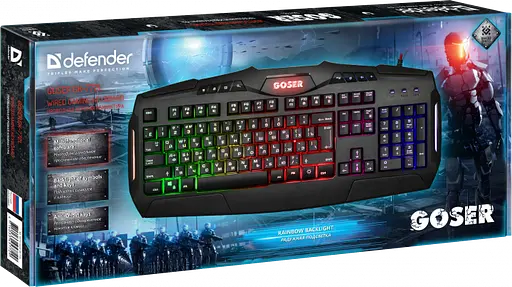 Клавіатура мультимедійна Defender Goser GK-772L (чорна) - фото 3