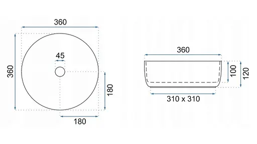 Умивальник Rea Sami marble mat накладний REA-U8703, Білий матовий - фото 6