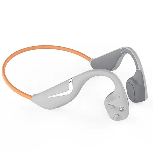 Бездротові навушники з кістковою провідністю Paramita DV68 з Bluetooth 5.3 і RGB-підсвічуванням Сіро-помаранчевий - фото 2