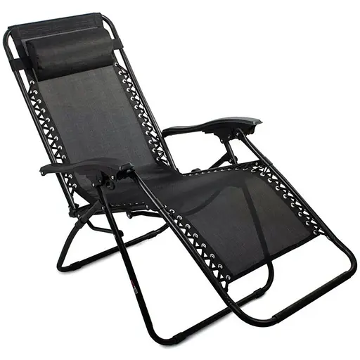 Шезлонг лежак Outtec Zero Gravity раскладной серый - фото 2