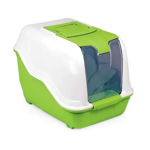 Туалет для кішки бокс з фільтром MPS Netta Close Light Green 51x39x40 см - фото 1