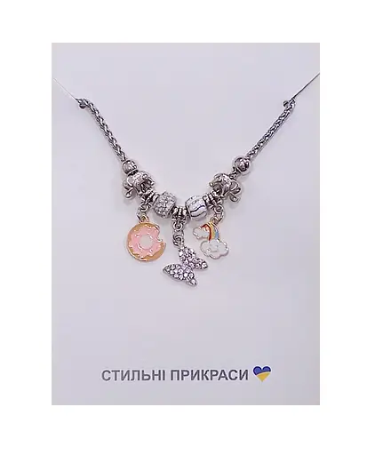 Набір дитячої біжутерії B4324, браслет із шармами типу пандора, Ціна за 1 набір, в пакеті (6923002043247) Вид 9 - фото 1