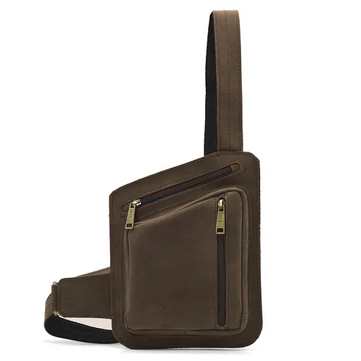 Шкіряна чоловіча нагрудна сумка TARWA nsa0001234 - фото 4