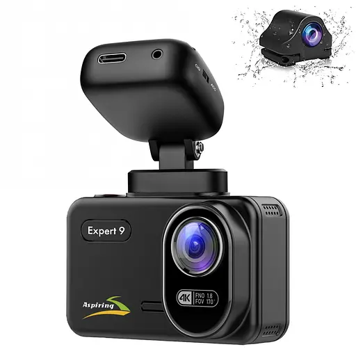 Відеореєстратор Aspiring Expert 9 Speedcam, WI-FI, GPS, 2K, 2 cameras - фото 3
