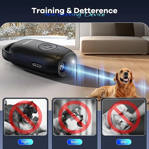 Устройство против лая, Ручной ультразвуковой стопор для лая, Мощные устройства для сдерживания лая собак, устройство - фото 2