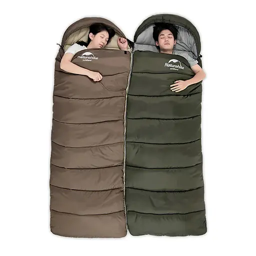 Спальный мешок з капюшоном Naturehike U150 NH20MSD07 (11°C) правый (Коричневый) - фото 3