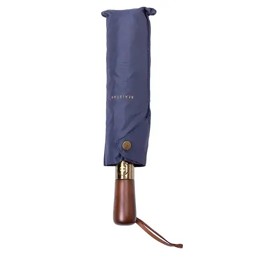Зонтик Yiwu HP-23-8BL автоматический складной 116 см с деревянной ручкой синий - фото 3