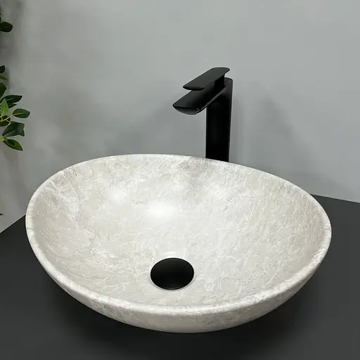 Умивальник VBI Parma light stone накладний VBI-011006, Сірий - фото 3