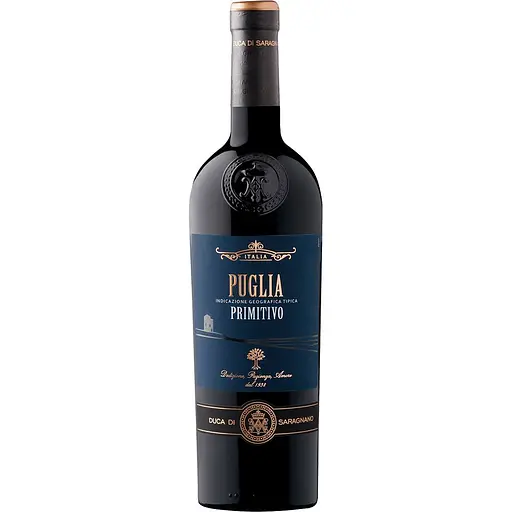 Вино Duca Di Saragnano Primitivo Puglia IGT красное полусухое 0.75 л - фото 1