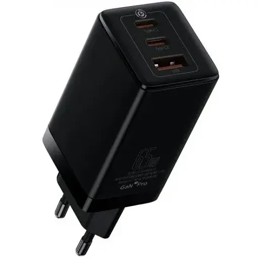 Сетевое зарядное устройство для Baseus GaN3 Pro Fast Charger 2C+U на 65 W (CCGP050101) - фото 1