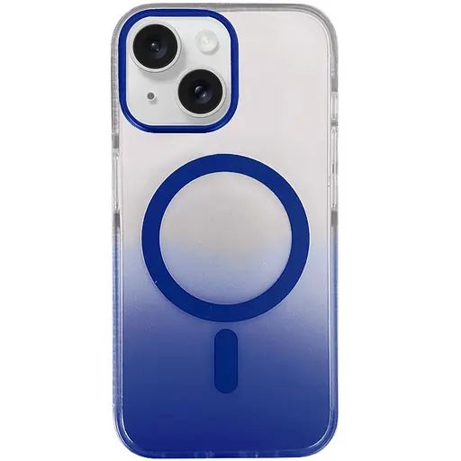 Чохол Epik TPU+PC Phantom with MagSafe для Apple iPhone 15, 6.1 Blue - фото 1