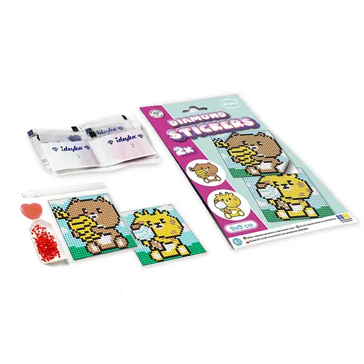 Алмазная мозаїка "Сірі друзі" Ідейка AMS1049 на самоклеючій основі 9x9 см - фото 2