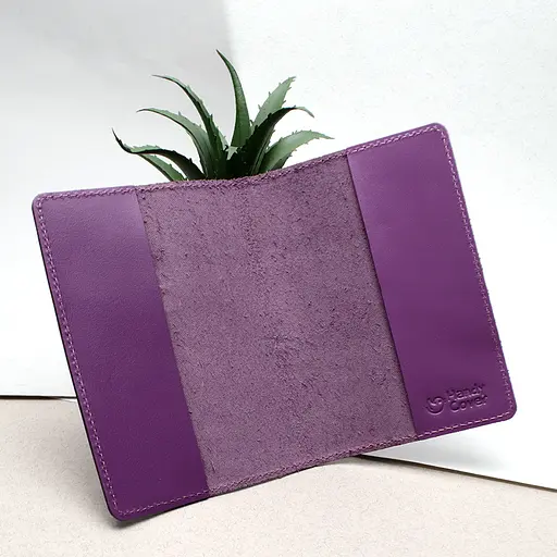 Обложка на паспорт кожаная женская HC-18 (фуксия) - фото 3