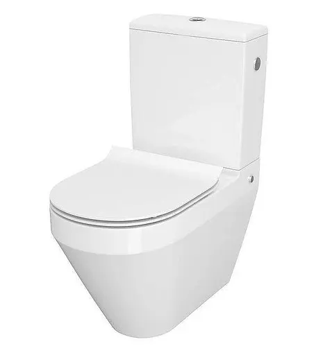 Унітаз підлоговий овальний Cersanit Crea K114-023 CleanOn з сидінням Slim дюропласт soft close без бачка 30412 - фото 1