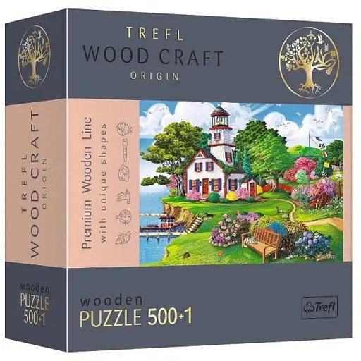 Пазл Trefl деревянный фигурный Пристань летом 500+1 эл. (20161)